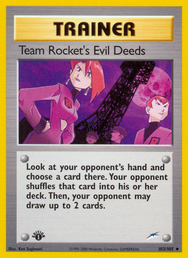 Team Rocket's Evil Deeds (103/105) [Neo Destiny 1st Edition] | Good Games Morley