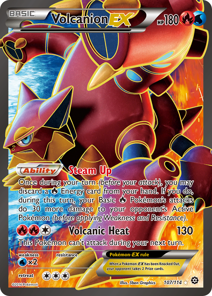 Volcanion EX (107/114) [XY: Steam Siege] | Good Games Morley