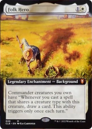 Folk Hero (Extended Art) [Commander Legends: Battle for Baldur's Gate] | Good Games Morley