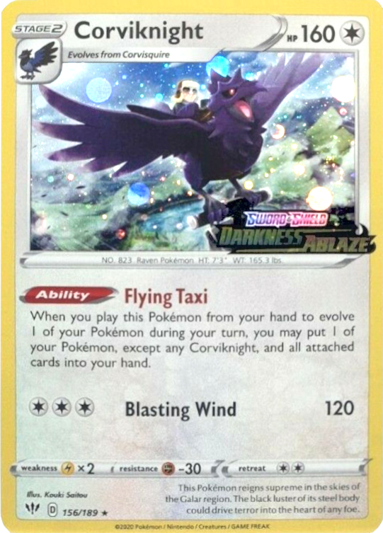 Corviknight (156/189) (Cosmos Holo) [Sword & Shield: Darkness Ablaze] | Good Games Morley