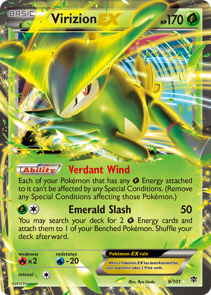 Virizion EX (9/101) [Black & White: Plasma Blast] | Good Games Morley