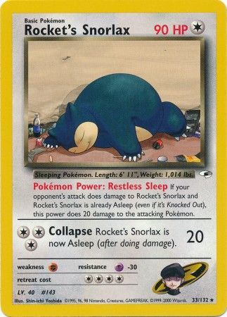 Rocket's Snorlax (33/132) [Gym Heroes Unlimited] | Good Games Morley