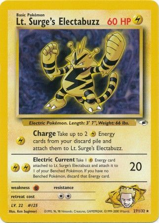 Lt. Surge's Electabuzz (27/132) [Gym Heroes Unlimited] | Good Games Morley