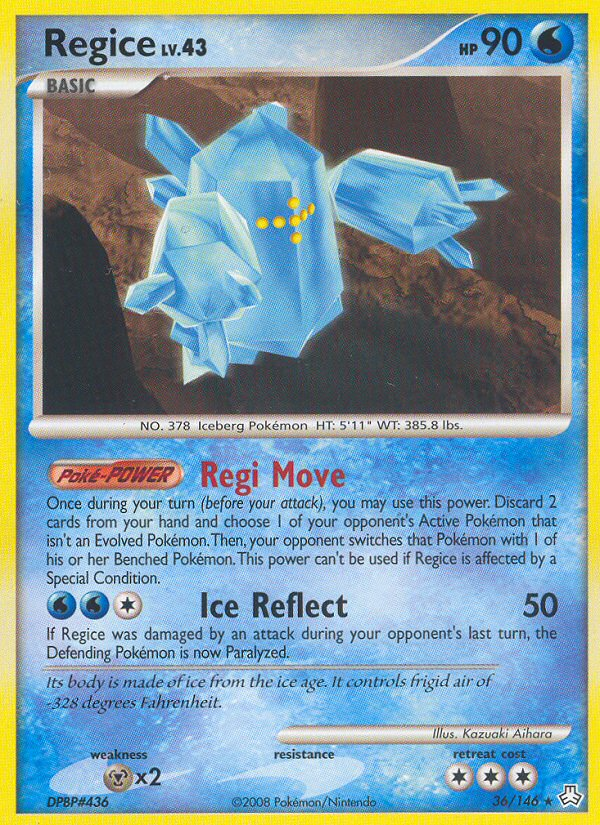 Regice (36/146) [Diamond & Pearl: Legends Awakened] | Good Games Morley