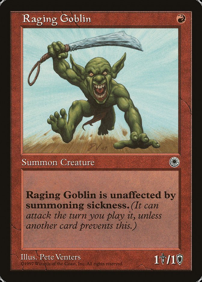 Raging Goblin (No Flavor Text) [Portal] | Good Games Morley