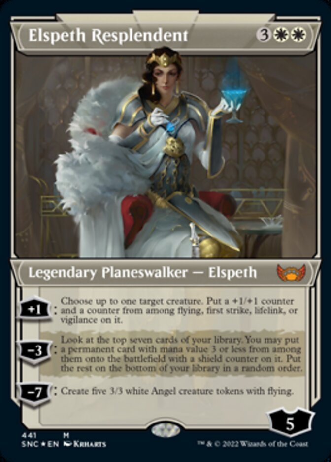 Elspeth Resplendent (Showcase Art Deco Foil Etched) [Streets of New Capenna] | Good Games Morley