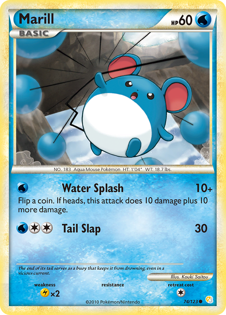 Marill (74/123) [HeartGold & SoulSilver: Base Set] | Good Games Morley