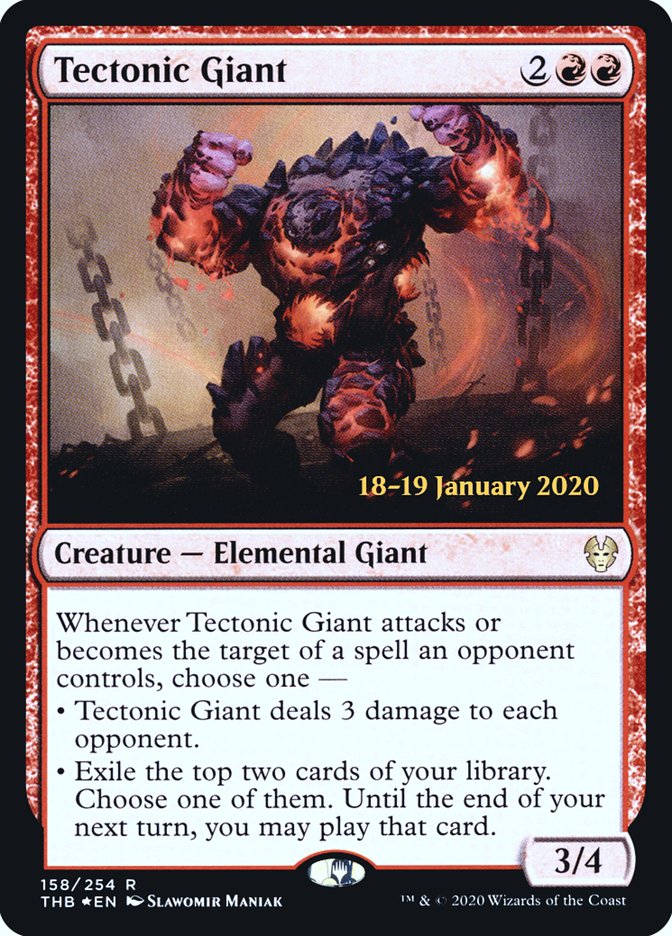 Tectonic Giant [Theros Beyond Death Prerelease Promos] | Good Games Morley