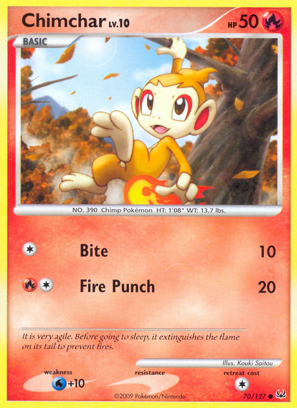Chimchar (70/127) [Platinum: Base Set] | Good Games Morley