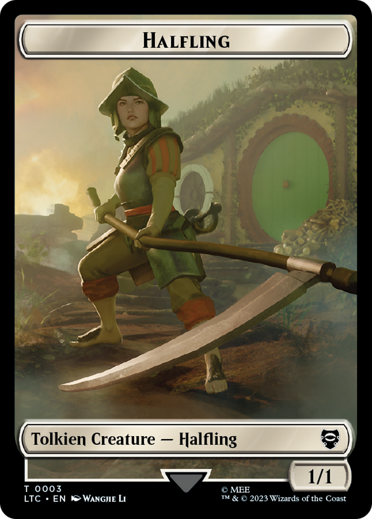 Halfling // Treasure Token [The Lord of the Rings: Tales of Middle-Earth Commander Tokens] | Good Games Morley