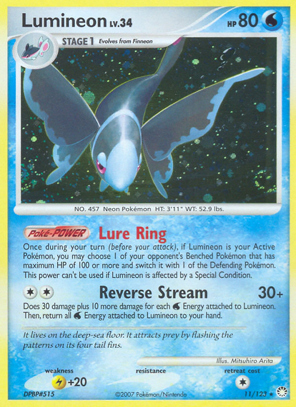 Lumineon (11/123) [Diamond & Pearl: Mysterious Treasures] | Good Games Morley