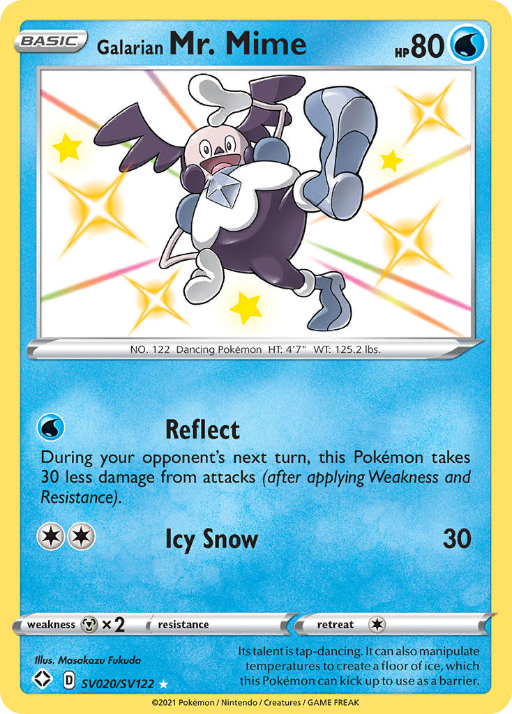 Galarian Mr. Mime (SV020/SV122) [Sword & Shield: Shining Fates] | Good Games Morley