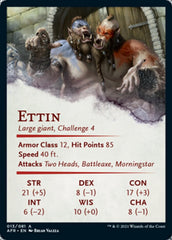 Ettin Art Card (Gold-Stamped Signature) [Dungeons & Dragons: Adventures in the Forgotten Realms Art Series] | Good Games Morley