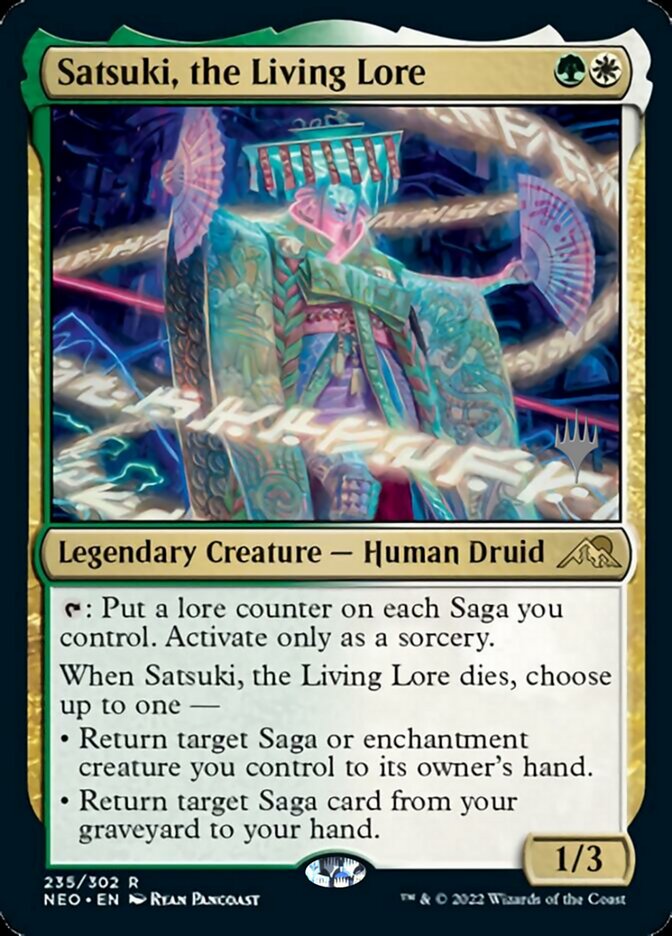 Satsuki, the Living Lore (Promo Pack) [Kamigawa: Neon Dynasty Promos] | Good Games Morley