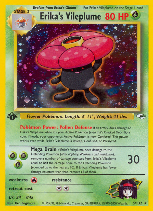 Erika's Vileplume (5/132) [Gym Heroes 1st Edition] | Good Games Morley