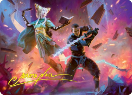 Explosive Entry Art Card (Gold-Stamped Signature) [Kamigawa: Neon Dynasty Art Series] | Good Games Morley