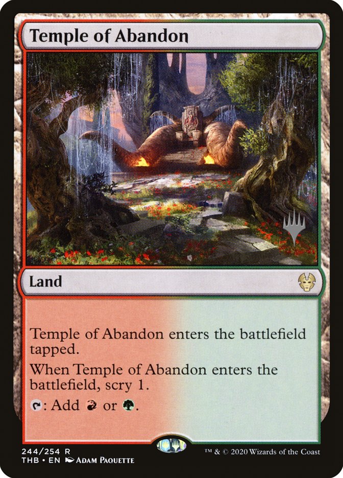Temple of Abandon (Promo Pack) [Theros Beyond Death Promos] | Good Games Morley
