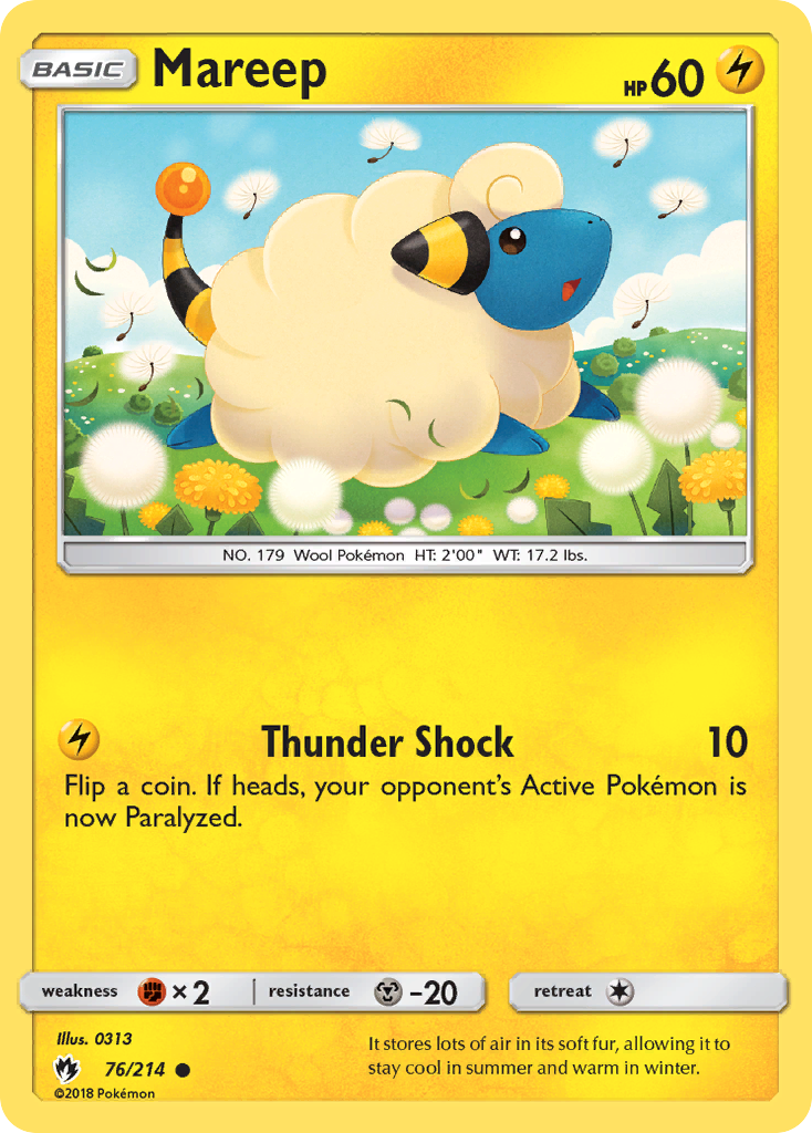 Mareep (76/214) [Sun & Moon: Lost Thunder] | Good Games Morley
