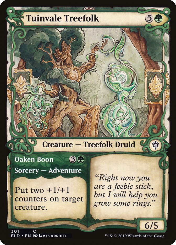 Tuinvale Treefolk // Oaken Boon (Showcase) [Throne of Eldraine] | Good Games Morley