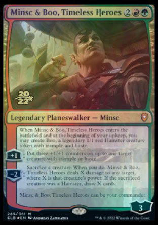 Minsc & Boo, Timeless Heroes [Commander Legends: Battle for Baldur's Gate Prerelease Promos] | Good Games Morley