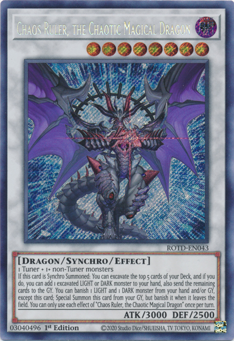 Chaos Ruler, the Chaotic Magical Dragon [ROTD-EN043] Secret Rare | Good Games Morley