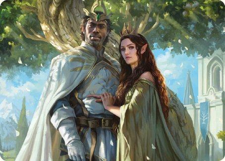 Aragorn and Arwen, Wed Art Card [The Lord of the Rings: Tales of Middle-earth Art Series] | Good Games Morley