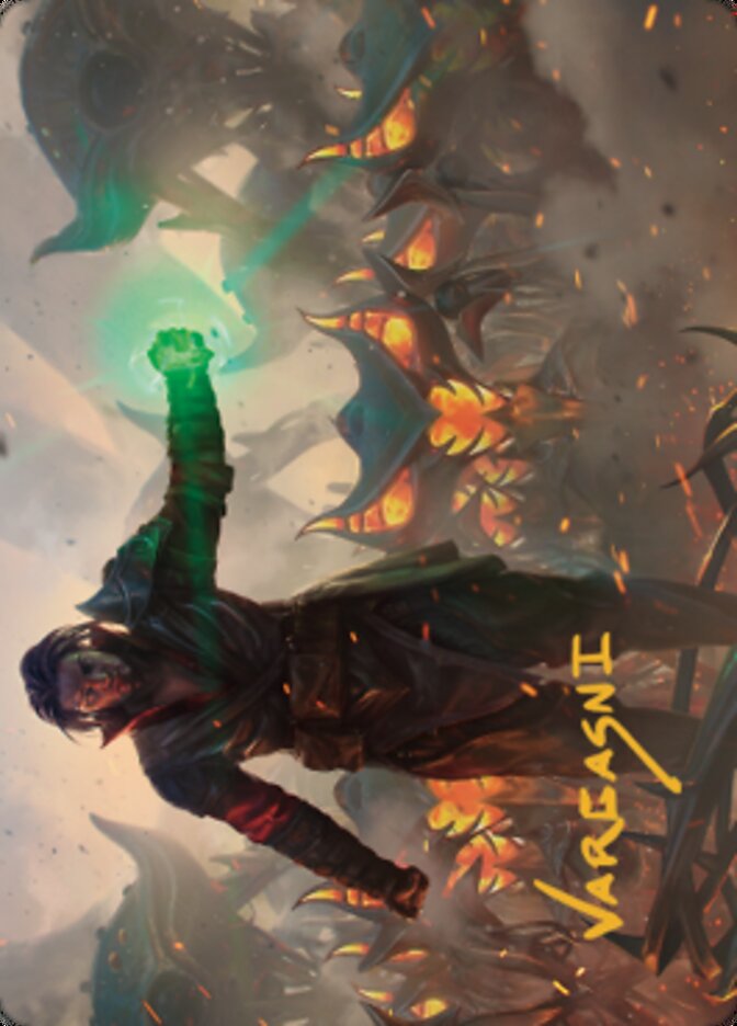 Mishra, Eminent One Art Card (Gold-Stamped Signature) [The Brothers' War Art Series] | Good Games Morley