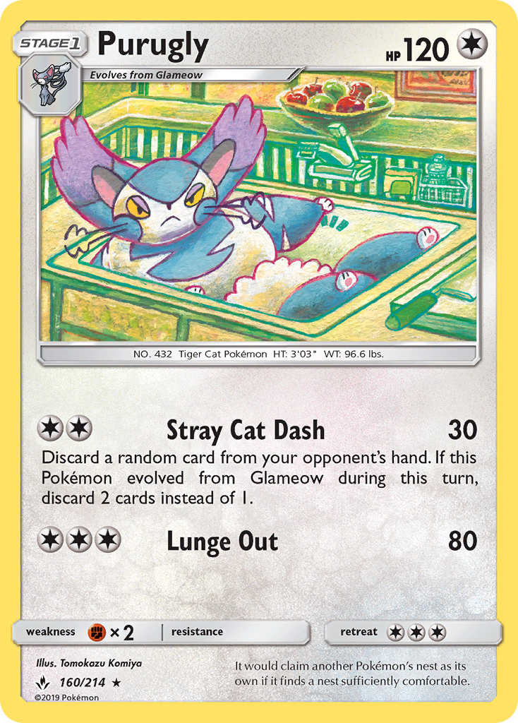 Purugly (160/214) [Sun & Moon: Unbroken Bonds] | Good Games Morley