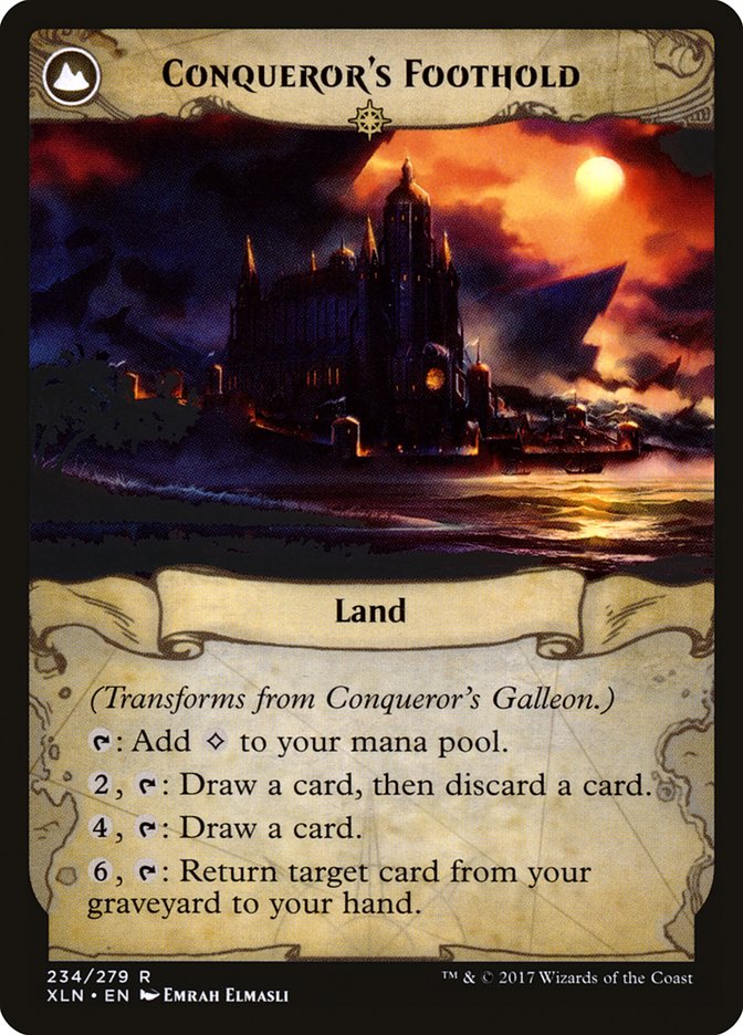 Conqueror's Galleon // Conqueror's Foothold [Ixalan] | Good Games Morley