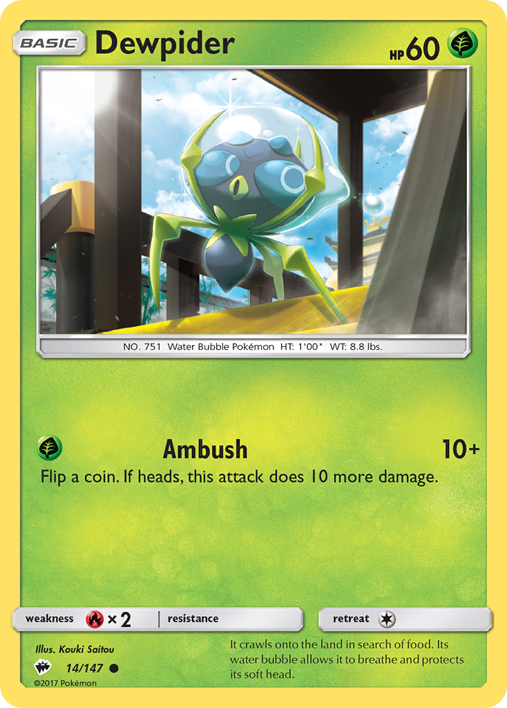 Dewpider (14/147) [Sun & Moon: Burning Shadows] | Good Games Morley
