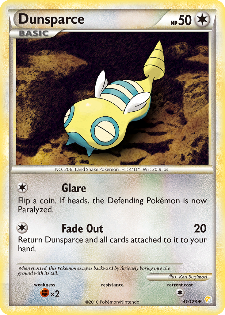 Dunsparce (41/123) [HeartGold & SoulSilver: Base Set] | Good Games Morley