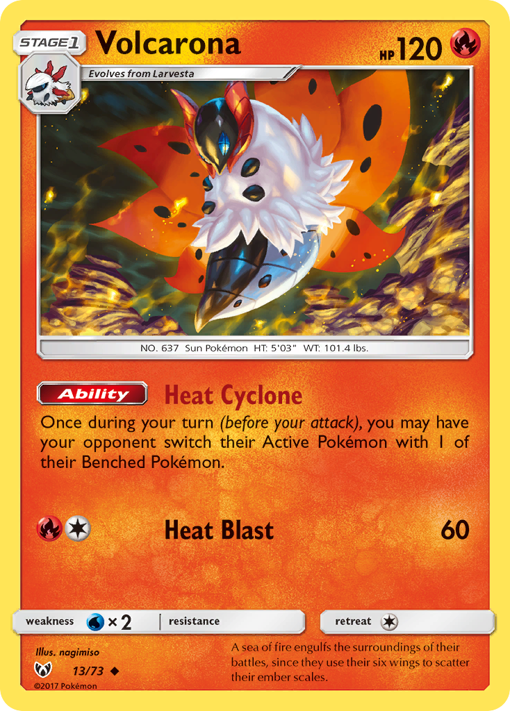 Volcarona (13/73) [Sun & Moon: Shining Legends] | Good Games Morley
