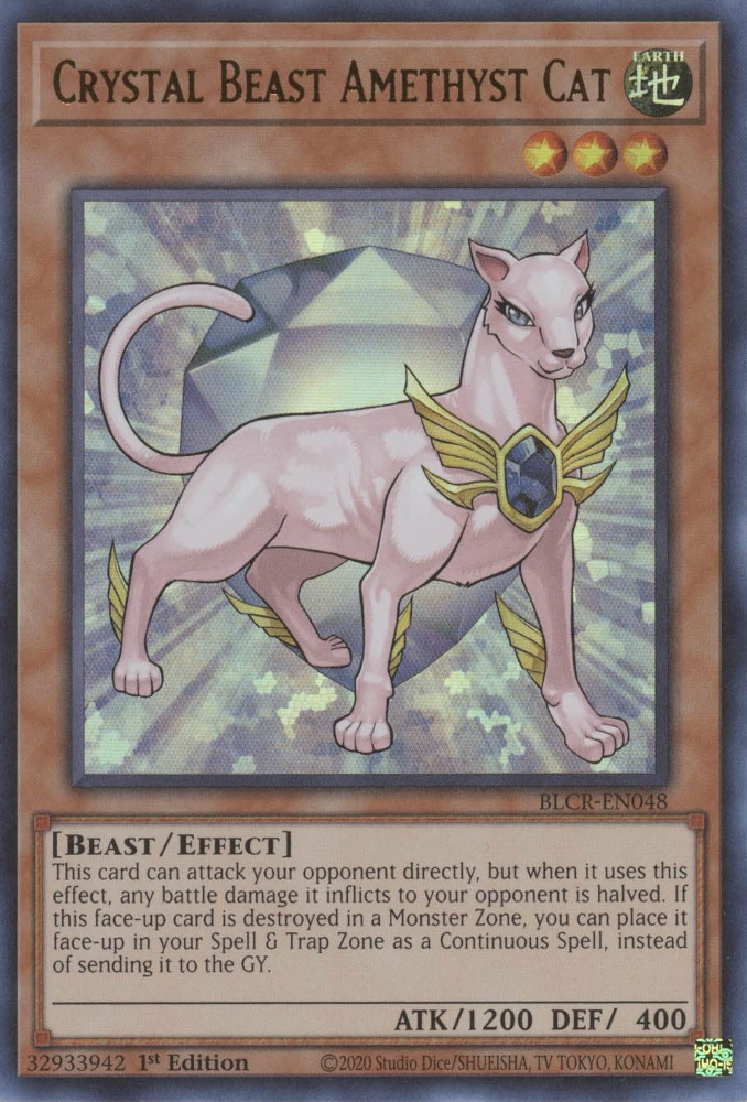 Crystal Beast Amethyst Cat [BLCR-EN048] Ultra Rare | Good Games Morley