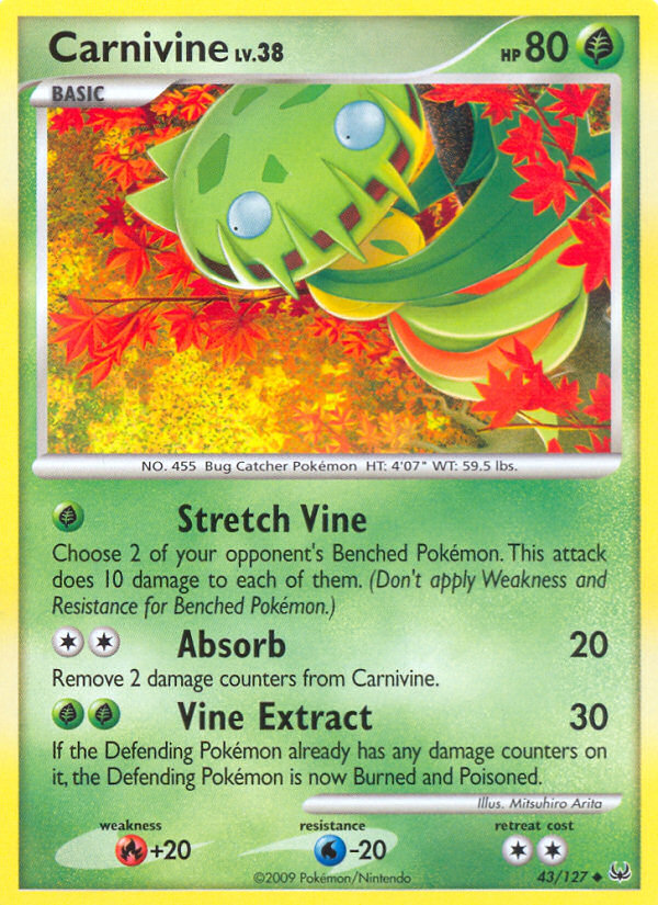 Carnivine (43/127) [Platinum: Base Set] | Good Games Morley