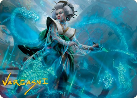 Bearer of Memory Art Card (Gold-Stamped Signature) [Kamigawa: Neon Dynasty Art Series] | Good Games Morley