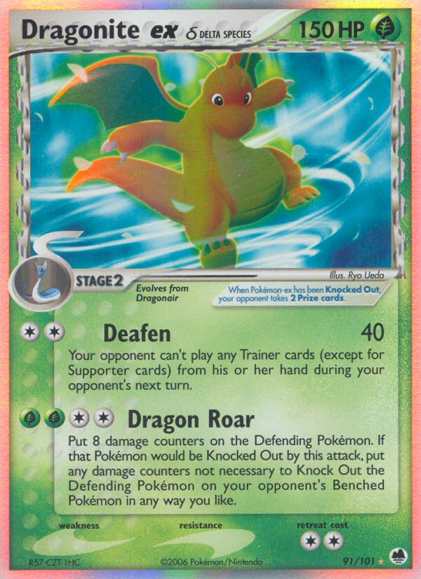 Dragonite ex (91/101) (Delta Species) [EX: Dragon Frontiers] | Good Games Morley