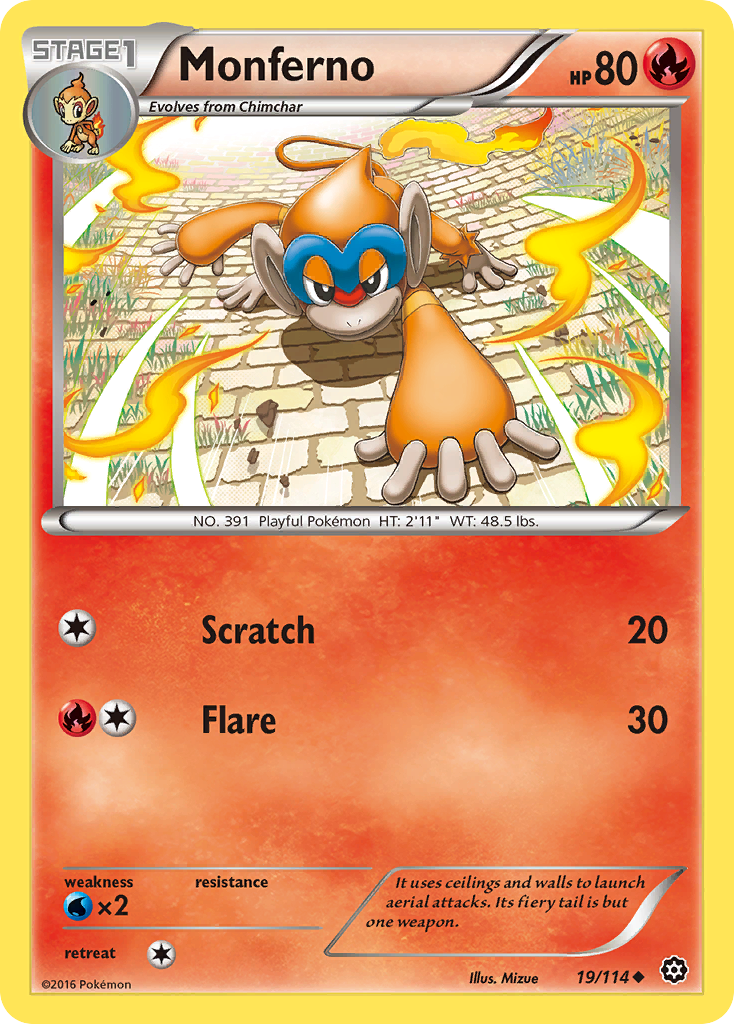 Monferno (19/114) [XY: Steam Siege] | Good Games Morley