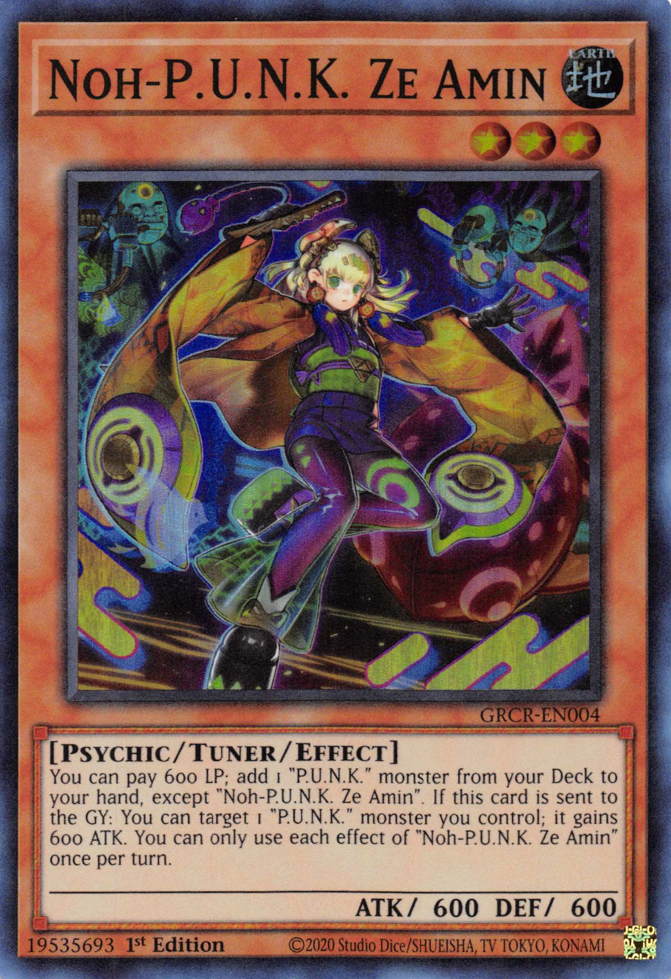 Noh-P.U.N.K. Ze Amin [GRCR-EN004] Super Rare | Good Games Morley
