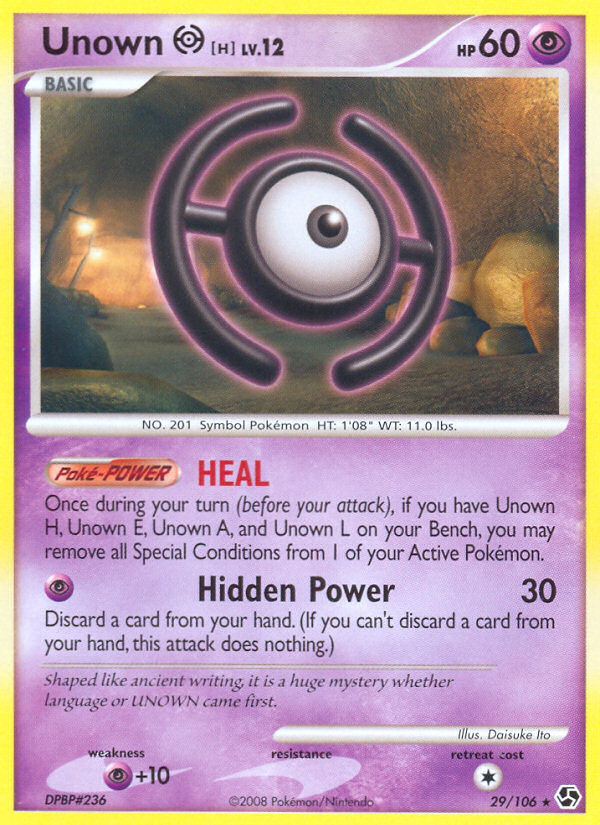 Unown H (29/106) [Diamond & Pearl: Great Encounters] | Good Games Morley
