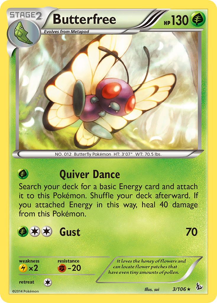 Butterfree (3/106) [XY: Flashfire] | Good Games Morley