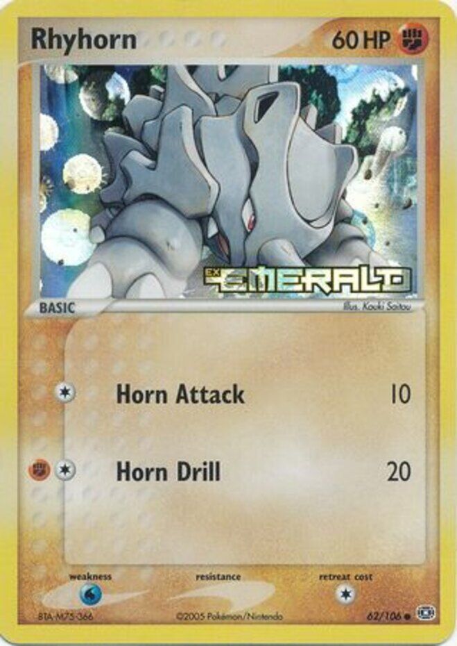 Rhyhorn (62/106) (Stamped) [EX: Emerald] | Good Games Morley