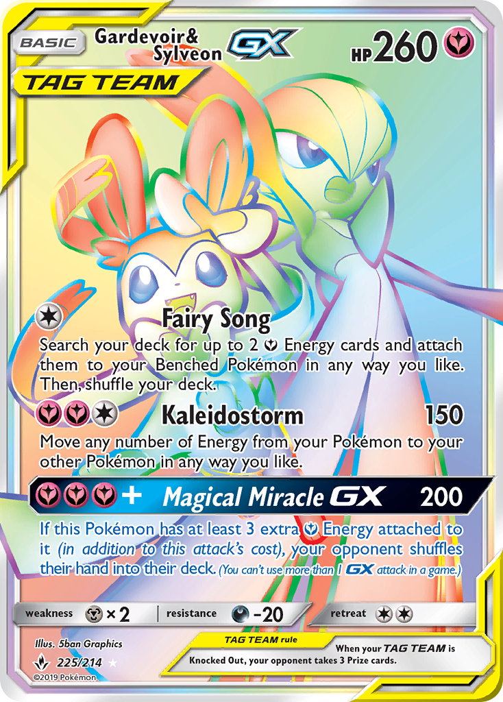 Gardevoir & Sylveon GX (225/214) [Sun & Moon: Unbroken Bonds] | Good Games Morley