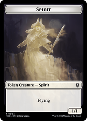 Spirit // Phyrexian Germ Double-Sided Token [Murders at Karlov Manor Commander Tokens] | Good Games Morley