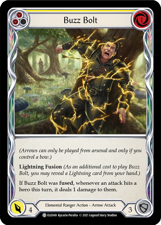 Buzz Bolt (Yellow) [ELE048] (Tales of Aria)  1st Edition Rainbow Foil | Good Games Morley