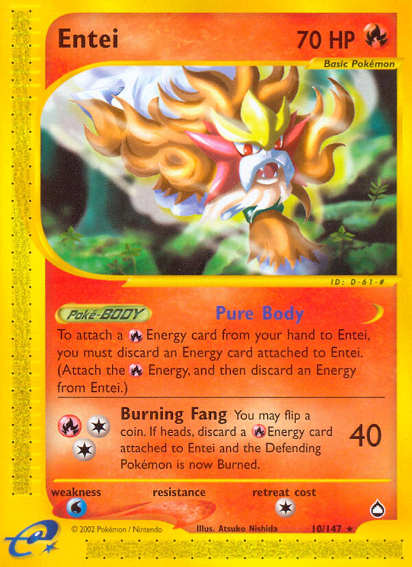 Entei (10/147) [Aquapolis] | Good Games Morley