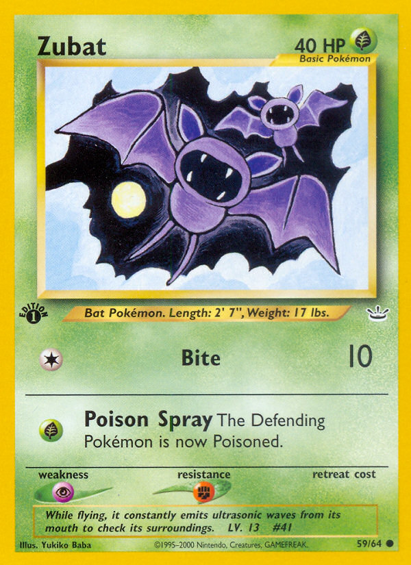 Zubat (59/64) [Neo Revelation 1st Edition] | Good Games Morley