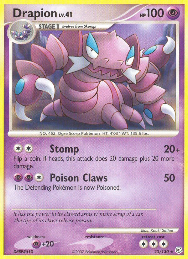 Drapion (23/130) [Diamond & Pearl: Base Set] | Good Games Morley