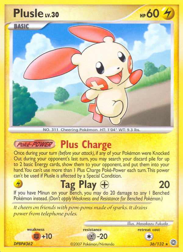 Plusle (36/132) [Diamond & Pearl: Secret Wonders] | Good Games Morley