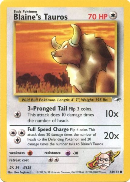 Blaine's Tauros (64/132) [Gym Heroes Unlimited] | Good Games Morley