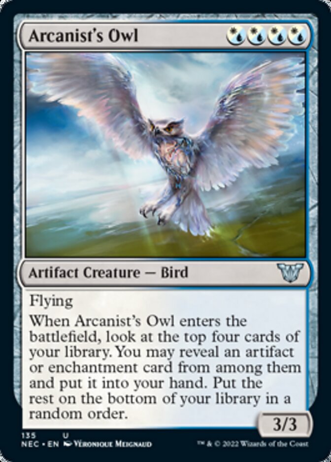 Arcanist's Owl [Kamigawa: Neon Dynasty Commander] | Good Games Morley